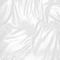 Decorative white background with folds and crumpled silk effect. Dotted halftone atlas wavy tracery pattern. Digital wallpaper vector