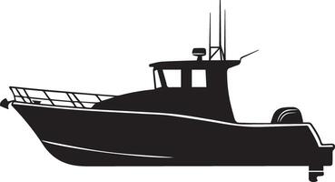 Silhouette of a boat graphic black and white design vector