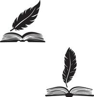 Reading Book silhouette graphic desing vector