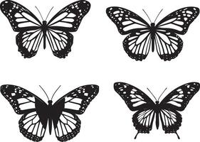 Set of Butterfly Silhouette graphic vector