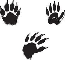 Set of Animal Paw silhouette vector
