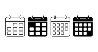 Calendar icon set. Calender symbol. calendar icon vector