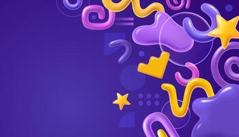Abstract shapes realistic background template vector