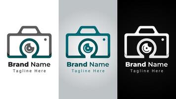 Omega Camera Logo, combination of the camera and omega logo. Can be used for photography or property business vector