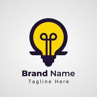 Omega Bulb Logo, simple and elegant combination of omega symbol and bulb vector