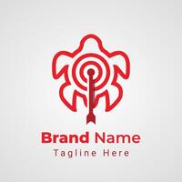Turtle Bullseye Logo, combination from Bullseye that resembles turtle animal vector