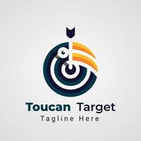 Toucan Bullseye Logo, combination from Bullseye and Toucan Head vector
