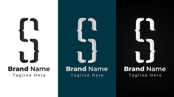 Letter S Code Semicolon Logo, combination symbol of code arranged that form letter S vector