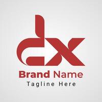 Letter dx Arrow Logo, Combination logo of letter d and x, that forms arrow or direction negative space vector