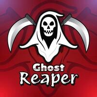ghost reaper icon with Two weapons vector