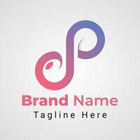 Letter dp Earbuds Logo, combination logo of letter d and p that forms negative space two earphone vector