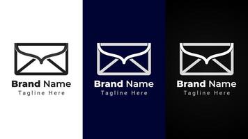 Mail Code Logo, combination symbol of code and mail vector