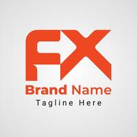 Letter FX Arrow Logo, Combination logo of letter F and X that forms arrow or direction negative space vector