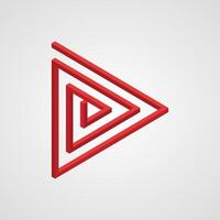 Triangle Impossible Logo, simple triangle arrangement logo with an impossible perspective style 3D shape vector