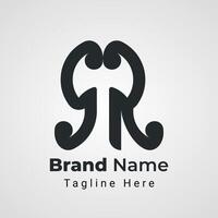 Letter SR Axe Logo, Combination logo of letter S and Letter R arranged to form axe negative space vector
