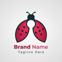 Insect Bug Keyhole Logo, combination of Insect Bug animal and Keyhole symbol vector