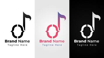 Note Music Code Logo, combination of code symbol forms the Music Note logo vector