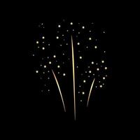 Festive salute. Gold. vector