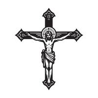 Graceful Savior Silhouette vector