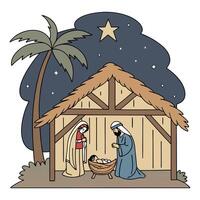 The King in a Cradle vector
