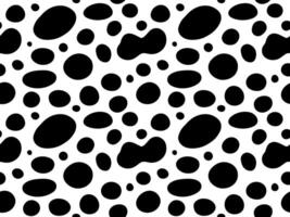 Liquid blob shapes seamless pattern. organic random forms background. Black abstract fluid silhouette, simple smooth ink stain, incorrect circles. Round flat design elements. vector