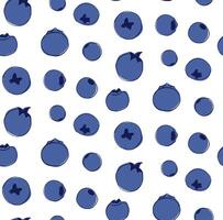 seamless design pattern with fresh blueberries, bilberries on a transparent background. berry dessert. graphic line Modern abstract design for packaging, paper, cover, fabric, interior decor vector