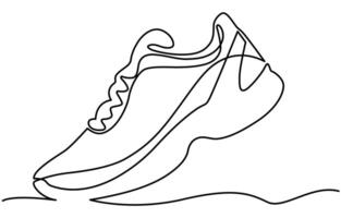 Shoe Continuous Line Drawing Icon vector