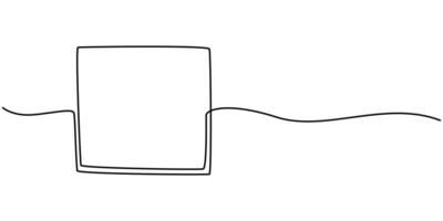 Black line square for photo box art strokes shapes neoteric vector