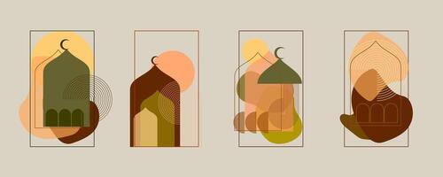 Set of abstract geometric shapes in minimalistic style. vector