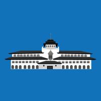 gedung sate Indonesian landmark from Bandung West Java vector