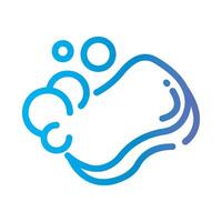 soap Line Gradient Icon White Background vector