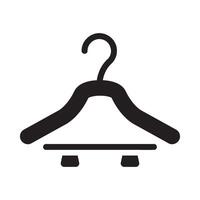 hanger Glyph Icon White Background vector