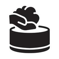 hand wash Glyph Icon White Background vector