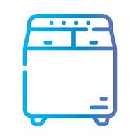 washing machine Line Gradient Icon White Background vector