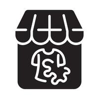 laundry Glyph Icon White Background vector