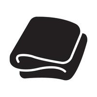 towel Glyph Icon White Background vector