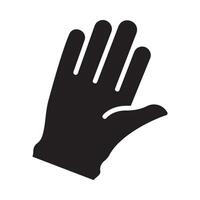 gloves Glyph Icon White Background vector