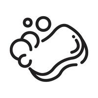 soap Line Icon White Background vector