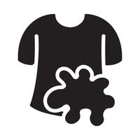 dirty clothes Glyph Icon White Background vector