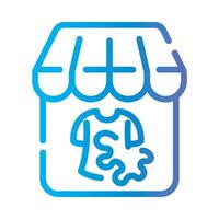 laundry Line Gradient Icon White Background vector