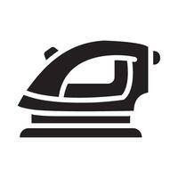iron Glyph Icon White Background vector