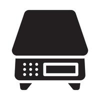 scale Glyph Icon White Background vector