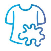 dirty clothes Line Gradient Icon White Background vector