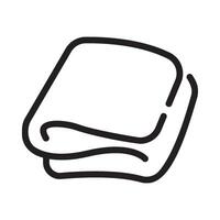 towel Line Icon White Background vector