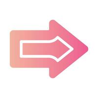 one way Flat Gradient Icon White Background vector