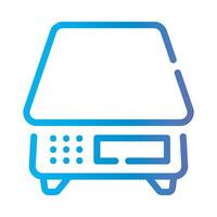 scale Line Gradient Icon White Background vector