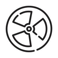 radioactive Line Icon White Background vector