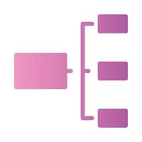 hierarchy Flat Gradient Icon White Background vector