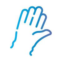 gloves Line Gradient Icon White Background vector