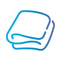 towel Line Gradient Icon White Background vector